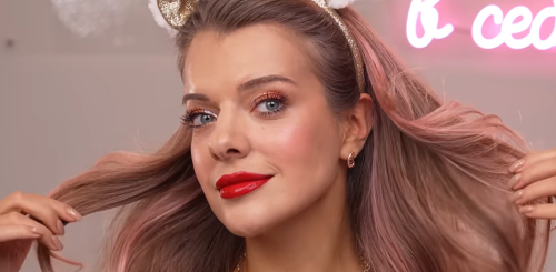 Олександра Федів, макіяж, кадр з відео