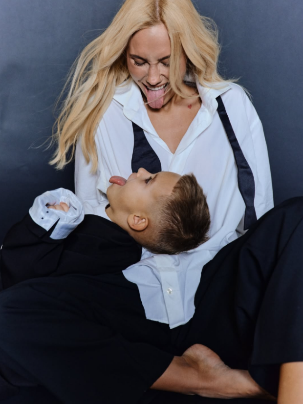 Даша Квіткова із сином Левом