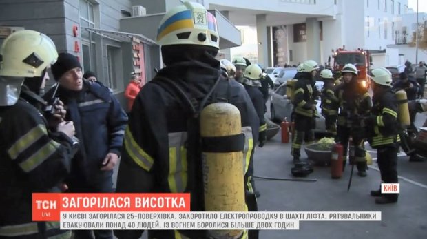 Пожар на Оболони в Киеве