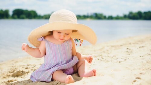 Cute Little girl on the beach