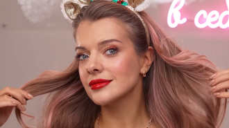 Олександра Федів, макіяж, кадр з відео