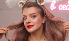 Олександра Федів, макіяж, кадр з відео