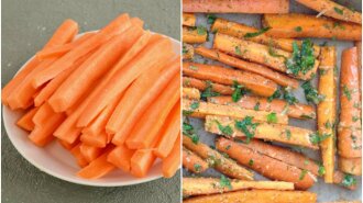 Супер рецепт, для тех, кто на диете – невероятно вкусные морковные палочки с сыром, запеченные в духовке с пикантным соусом