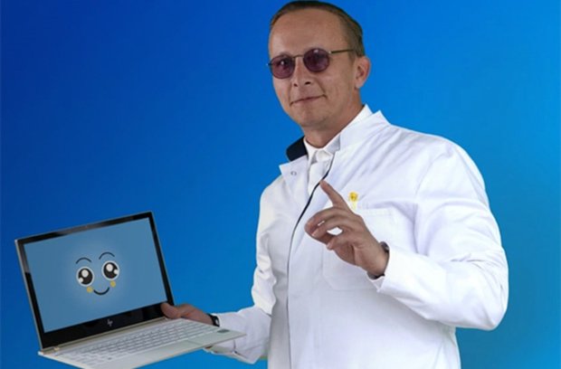 Иван Охлобыстин на съемках рекламного ролика программного обеспечения Microsoft