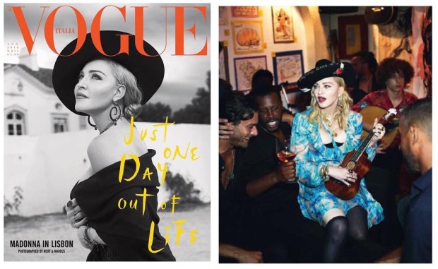 Мадонна в капелюхах від українського бренду на обкладинці італійського Vogue