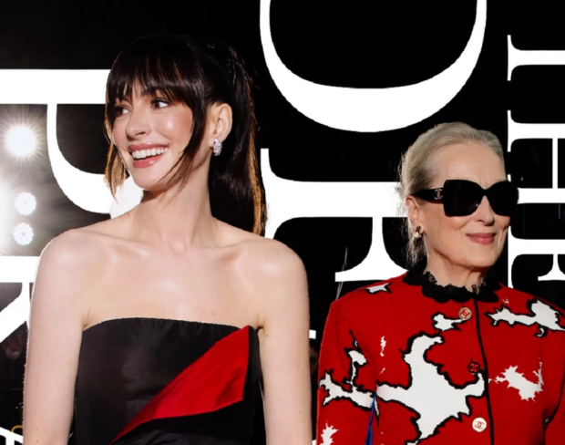 Енн Гетевей і Меріл Стріп (скрін: фото з ЛюксФМ)