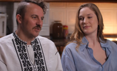 Евгений Клопотенко с Екатериной, кадр из интервью