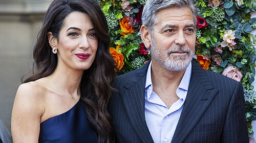 George And Amal Clooney in Edinburgh To Receive Charity Award