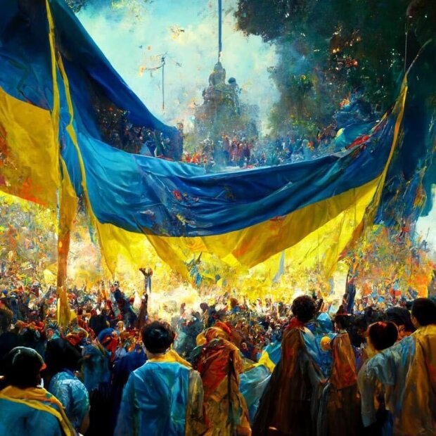 Нейросеть Midjourney показала, как будет выглядеть победа Украины в войне