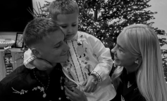 Вова Бражко и Даша Квиткова с сыном Львом, фото из соцсетей