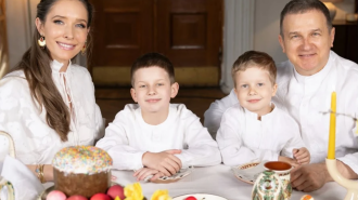 Катя Осадча та Юра Горбунов з родиною, фото з соцмереж