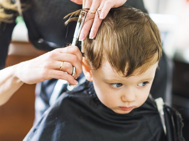 Hairdresser shears boy scissors