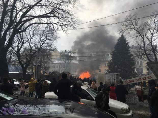 В центре Львова произошел взрыв