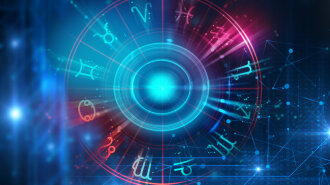 Astrology and alchemy sign background illustration