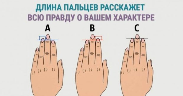 Тесты на характер: какой у тебя палец длиннее?