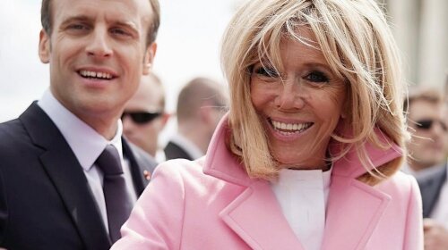 Пластика, мини и "обтягон": 66-летняя жена французского президента Брижит Макрон бросает вызов возрасту