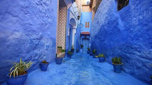 Шавер-блакитний-місто в Марокко
