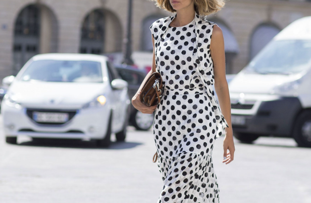 Сукня в горошок, мода на літо-2026