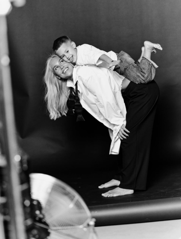 Даша Квіткова із сином Левом