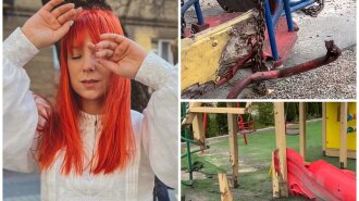 Світлана Тарабарова показала, що стало з дитячим майданчиком після "денацифікації" російськими військовими (відео)