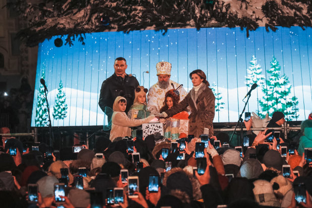 Марина Порошенко на открытии главной елки Украины