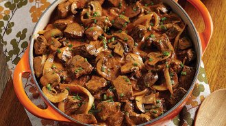 Beef Stroganoff from the liver