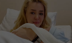 Аліна Гросу з новонародженим сином, кадр з відео