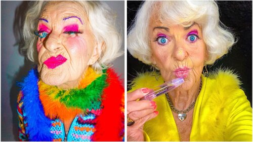 Живет на полную катушку: 92-летняя старушка умиляет Сеть жизнерадостными фото в ярких суперстильных нарядах