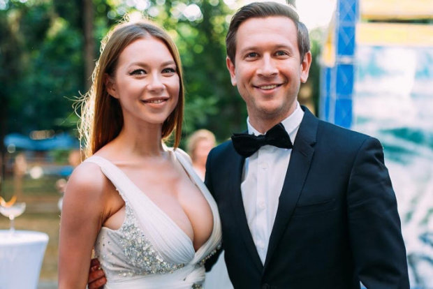 Дмитрий Ступка с женой Полиной Логуновой