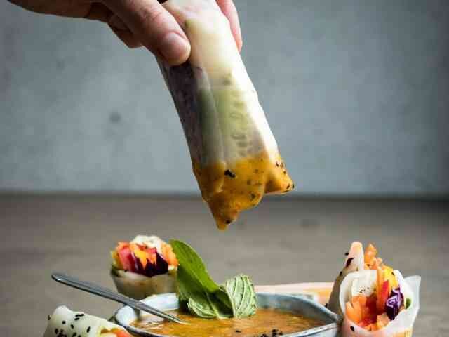 Vegan-Tofu-Summer-Rolls-with-Two-kinds-of-dipping-sauce-3-640×960