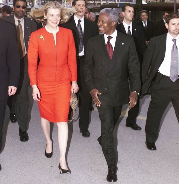 Кофі Аннан з дружиною Наною