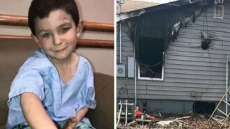 Маленький герой: 5-летний мальчик спас во время пожара сестру и собаку