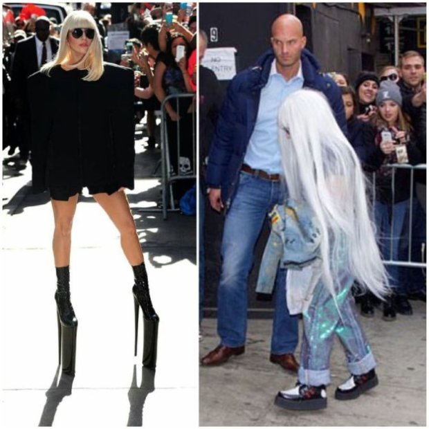 Певица Леди Гага без каблуков