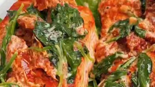 Лосось с вялеными помидорами, кадр с видео