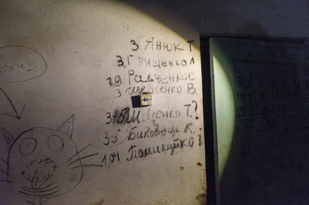 Надписи  в школьном подвале Ягодного