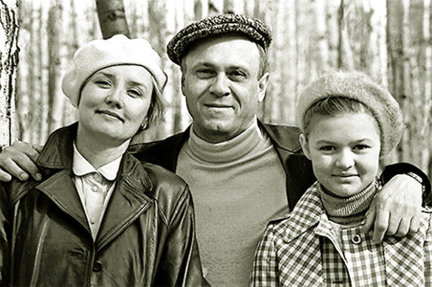 Віра Алентова з Володимиром Меньшовим і донькою Юлією