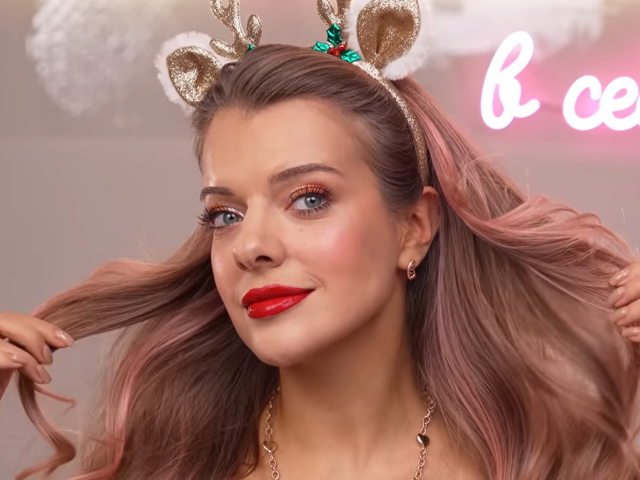 Олександра Федів, макіяж, кадр з відео