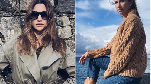 Словно модель: 39-летняя Анита Луценко впечатлила кадрами в модном тренче,  вязаном свитере и джинсах (фото)
