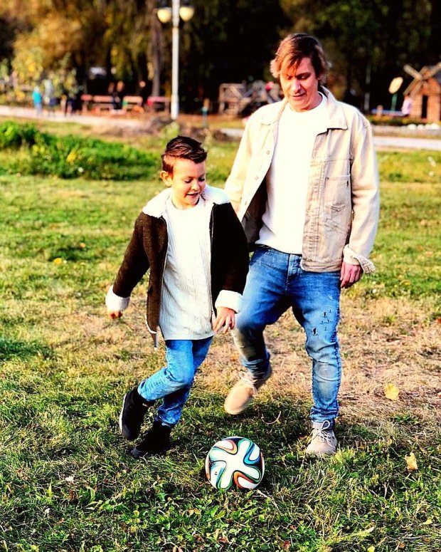 Степан Казанін з молодшим сином Петром