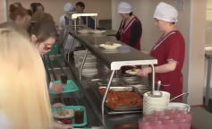 Школа, дети, столовая