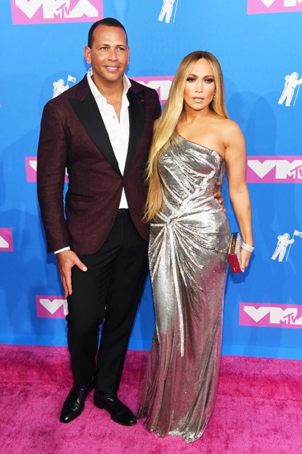 Дженніфер Лопес з Алексом Родрігесом на премії MTV Video Music Awards в Нью-Йорку