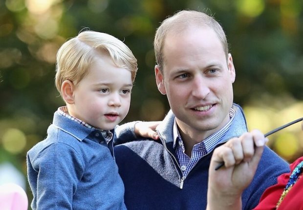 Принц Уильям с сыном Джорджем