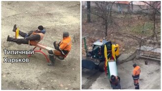 У Харкові комунальники раптово стали зірками Мережі: згадали дитинство (відео)