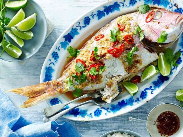Thai-style steamed fish1
