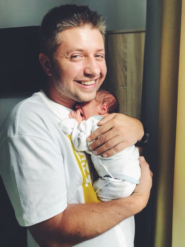 Александр Бережок с сыном Лукьяном