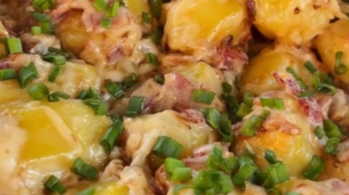 Картошка с беконом и сыром